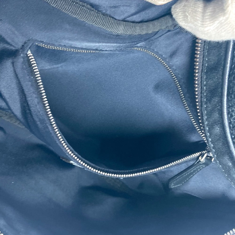 FENDI Sling bag Nylon canvas black logo mesh zucca unisex(Unisex) Used Authentic