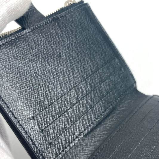 LOUIS VUITTON Folded wallet N60451 Damier Grafitto Canvas black Damier Grafitte Multi Porte Cartes Women Used Authentic