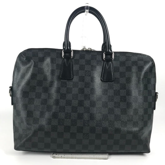LOUIS VUITTON Business bag N48224 Damier Grafitto Canvas black Damier Grafitte Porto de Cumanjour PDJ