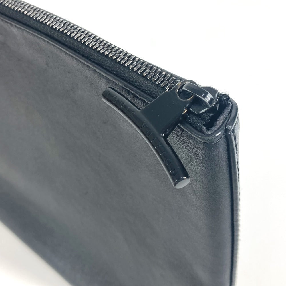 LOUIS VUITTON Clutch bag M63268 leather black Dark annity pochette cosmos