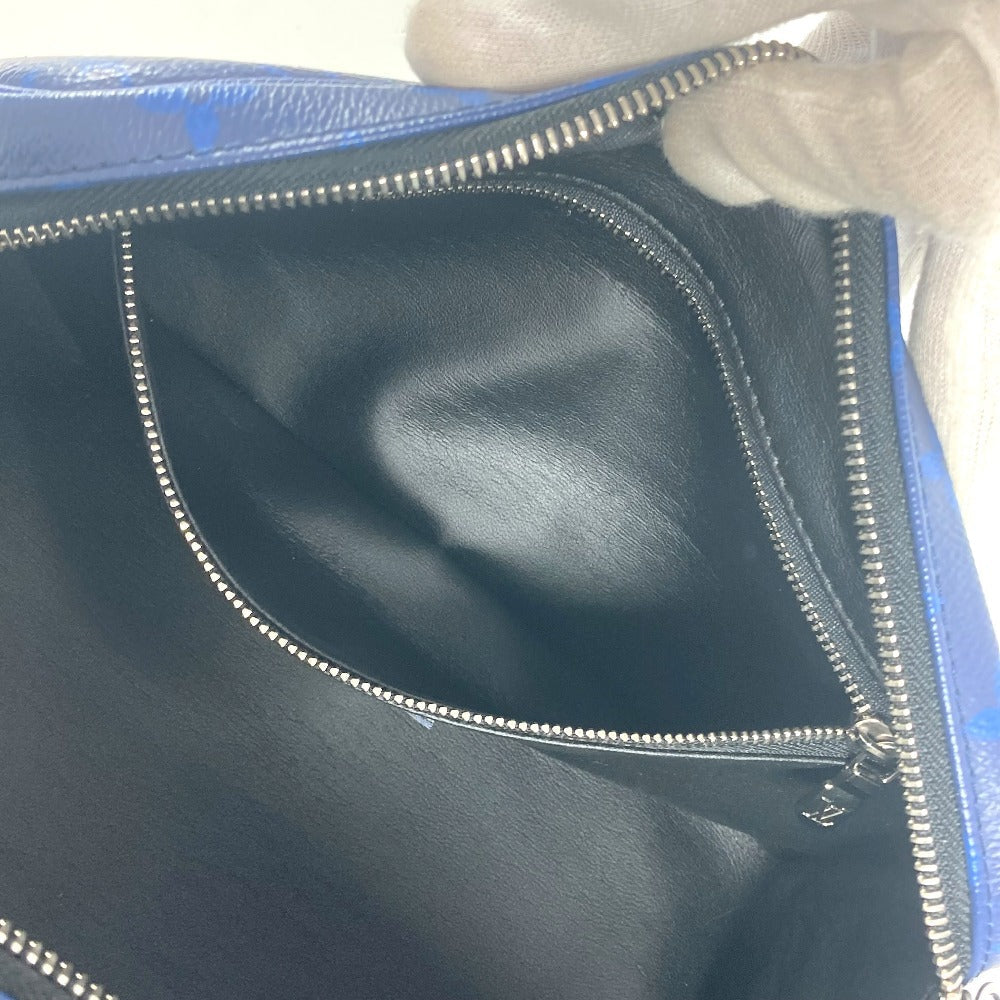 LOUIS VUITTON business bag M30849 Monogram canvas, Taiga leather blue Taigalama Dop kit