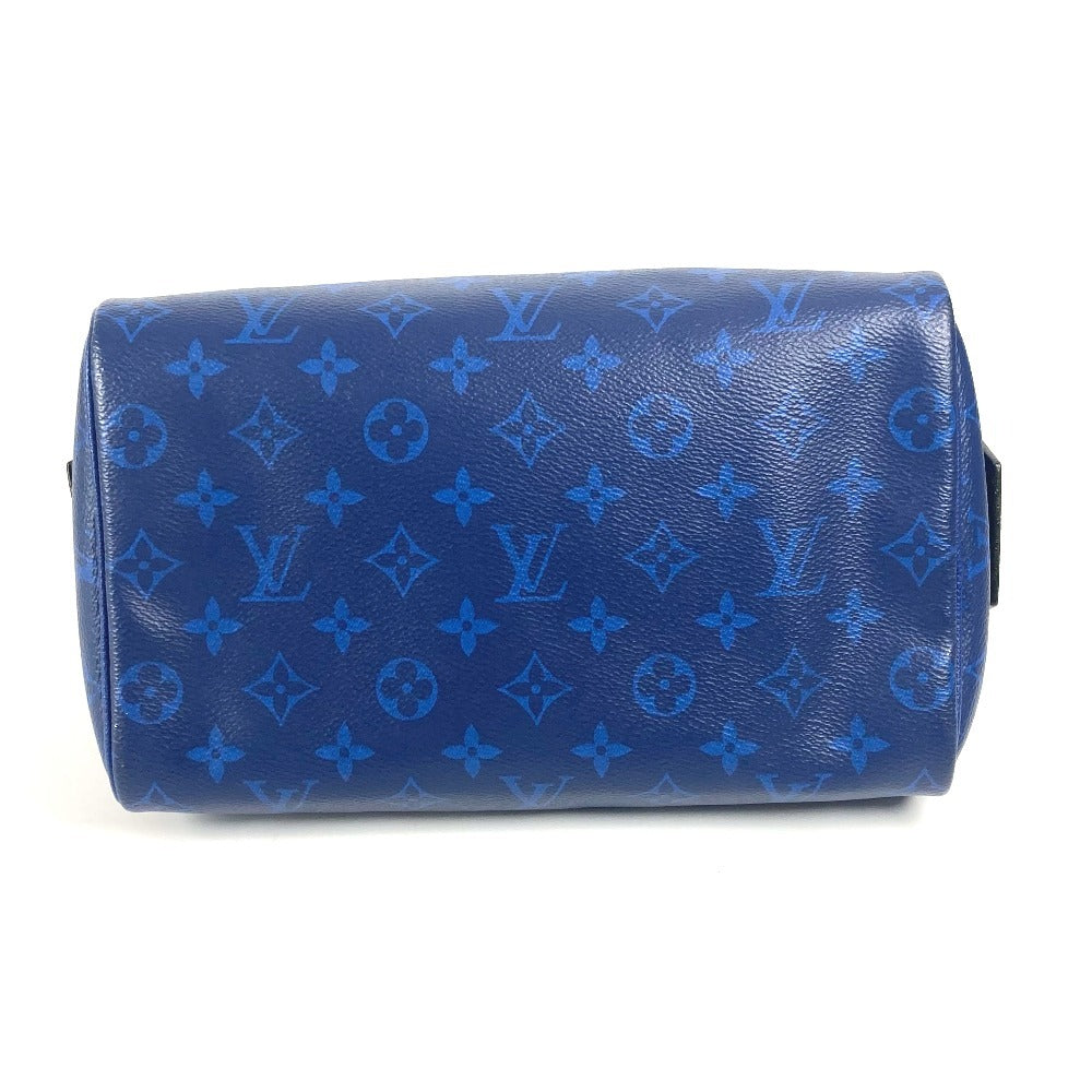 LOUIS VUITTON business bag M30849 Monogram canvas, Taiga leather blue Taigalama Dop kit