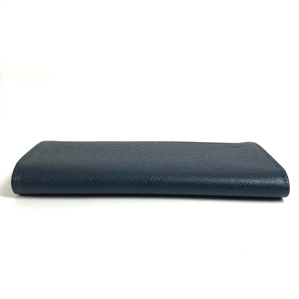 LOUIS VUITTON Long Wallet Purse M33404 Taiga Leather Navy Taiga Portefeuille Ron