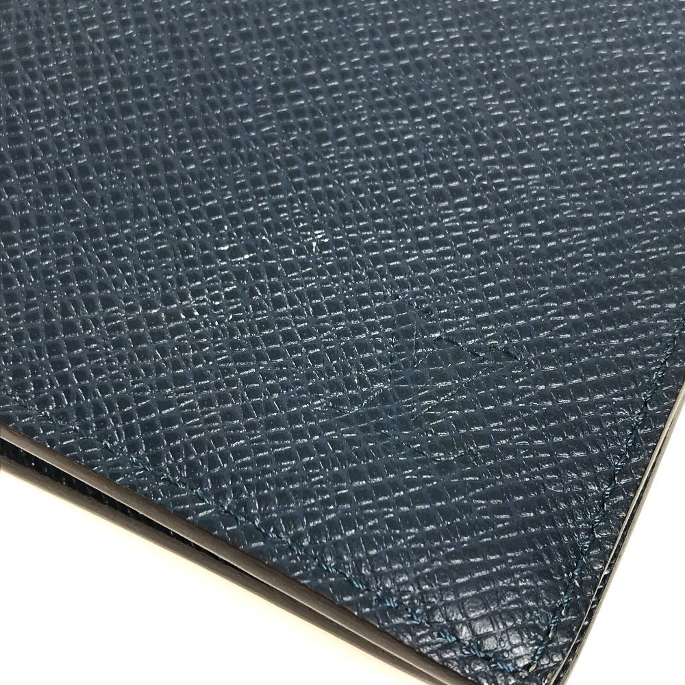 LOUIS VUITTON Long Wallet Purse M33404 Taiga Leather Navy Taiga Portefeuille Ron