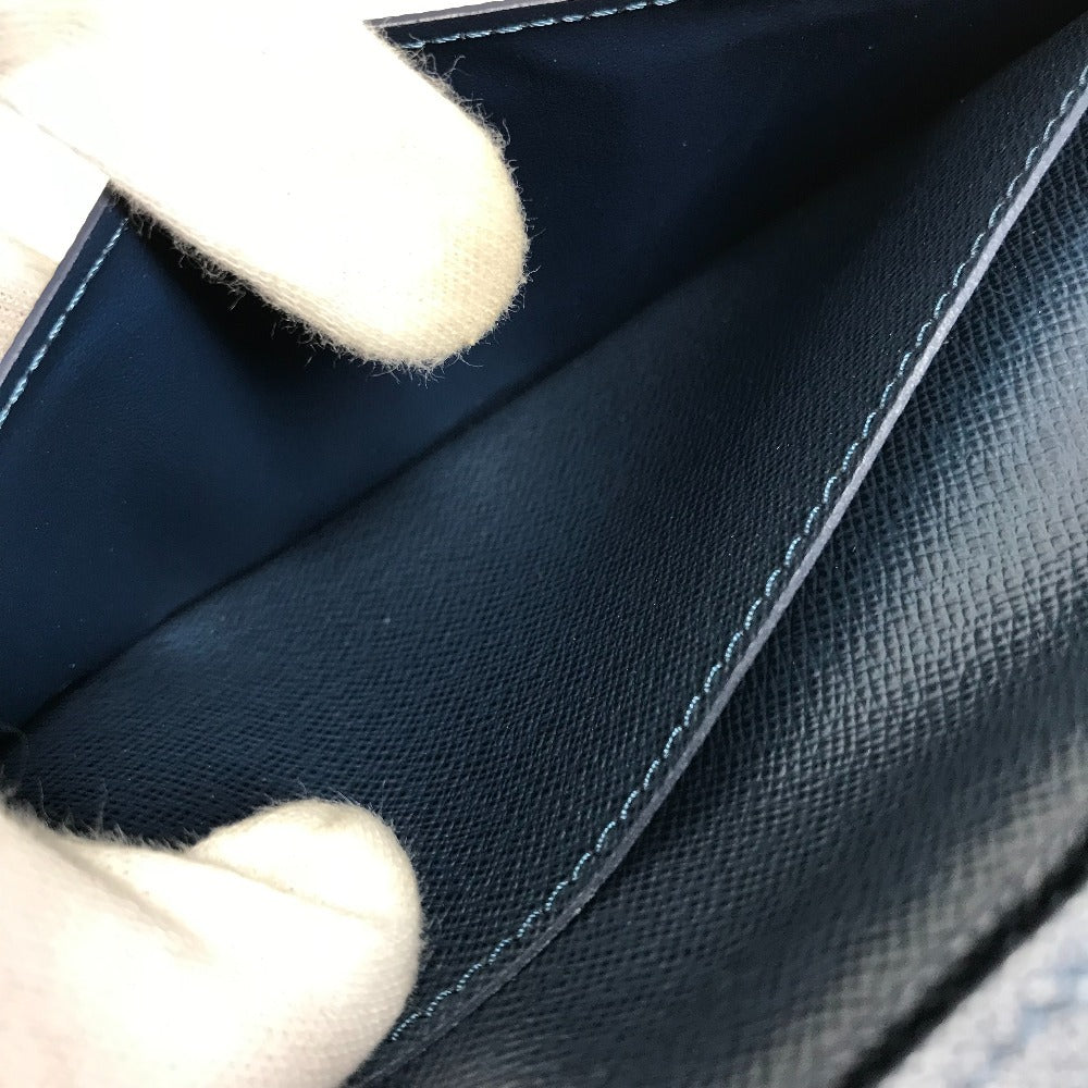 LOUIS VUITTON Long Wallet Purse M33404 Taiga Leather Navy Taiga Portefeuille Ron