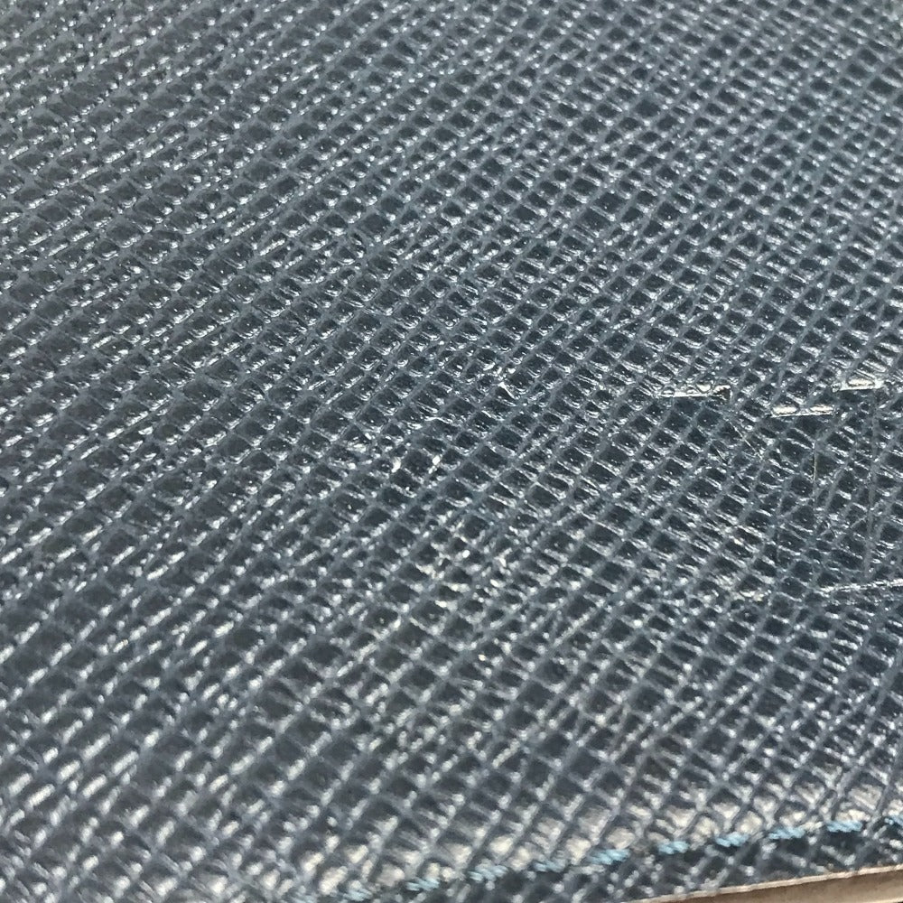 LOUIS VUITTON Long Wallet Purse M33404 Taiga Leather Navy Taiga Portefeuille Ron
