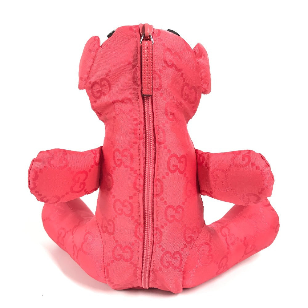 GUCCI Shoulder Bag 223669 Nylon Red GG Teddy Bear Eco Bag