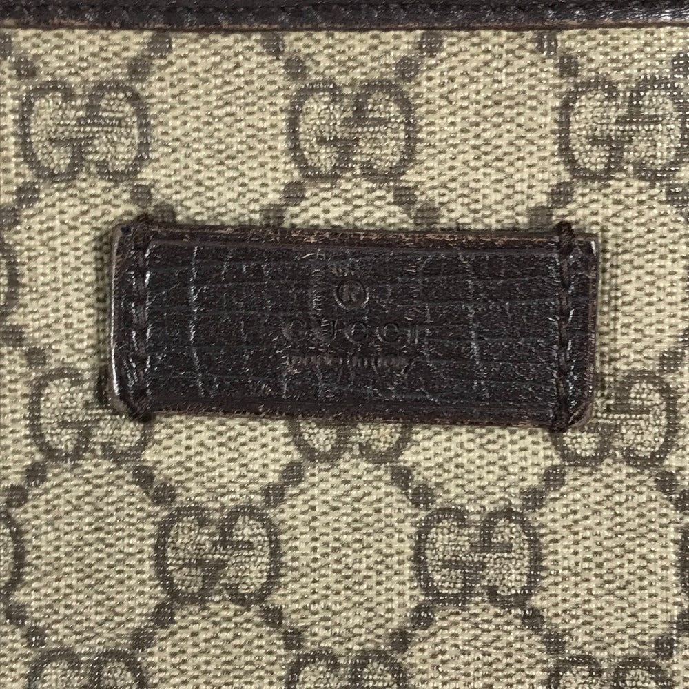GUCCI Shoulder Bag 114595 GG Supreme canvas, leather beige Monogram GG Supreme