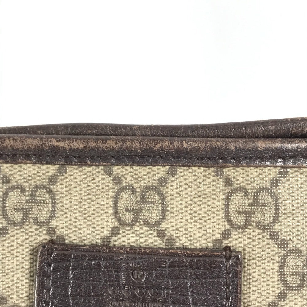 GUCCI Shoulder Bag 114595 GG Supreme canvas, leather beige Monogram GG Supreme