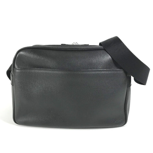 LOUIS VUITTON Shoulder Bag M30152 Taiga Leather black Taiga Reporter PM Reporter PM