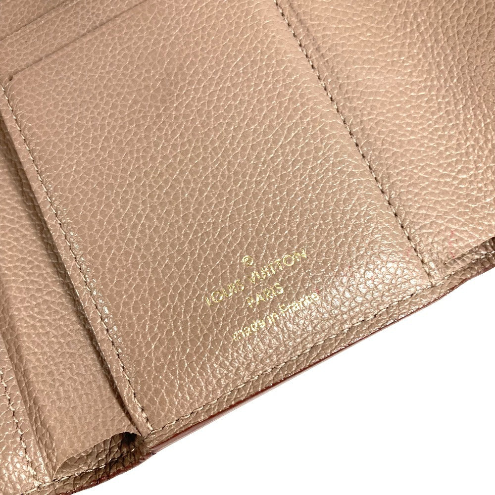 LOUIS VUITTON Trifold wallet M63529 Monogram Ann Platt Leather beige Monogram Ann Platt Portefeuille Victorine