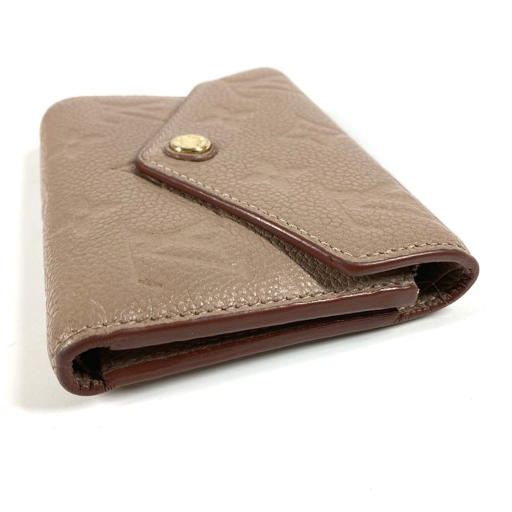 LOUIS VUITTON Trifold wallet M63529 Monogram Ann Platt Leather beige Monogram Ann Platt Portefeuille Victorine
