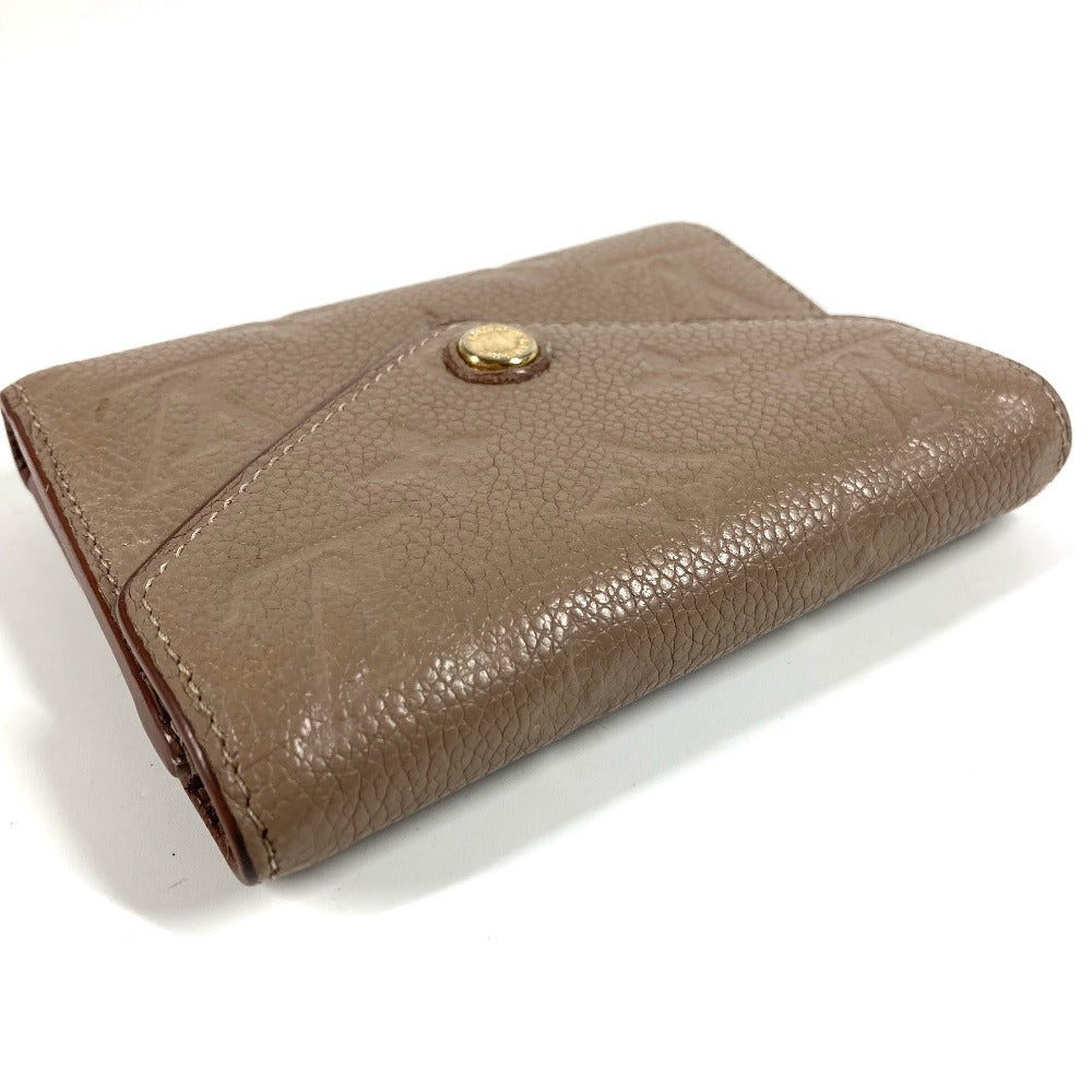 LOUIS VUITTON Trifold wallet M63529 Monogram Ann Platt Leather beige Monogram Ann Platt Portefeuille Victorine