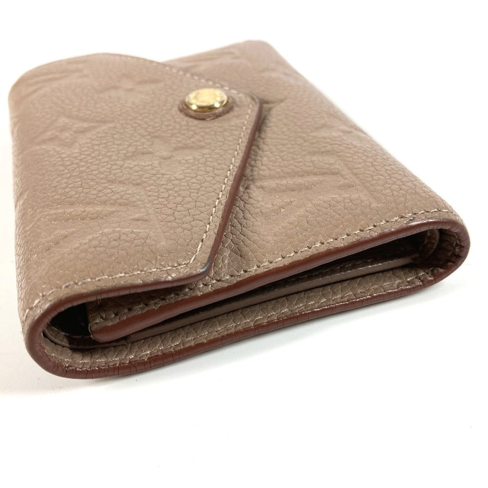 LOUIS VUITTON Trifold wallet M63529 Monogram Ann Platt Leather beige Monogram Ann Platt Portefeuille Victorine