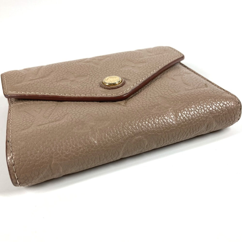 LOUIS VUITTON Trifold wallet M63529 Monogram Ann Platt Leather beige Monogram Ann Platt Portefeuille Victorine