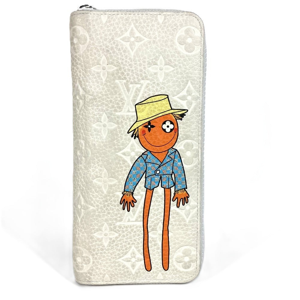 LOUIS VUITTON Long Wallet Purse M80337 Taurillon Clemence Maurice white LV friend Zippy Wallet Vertical