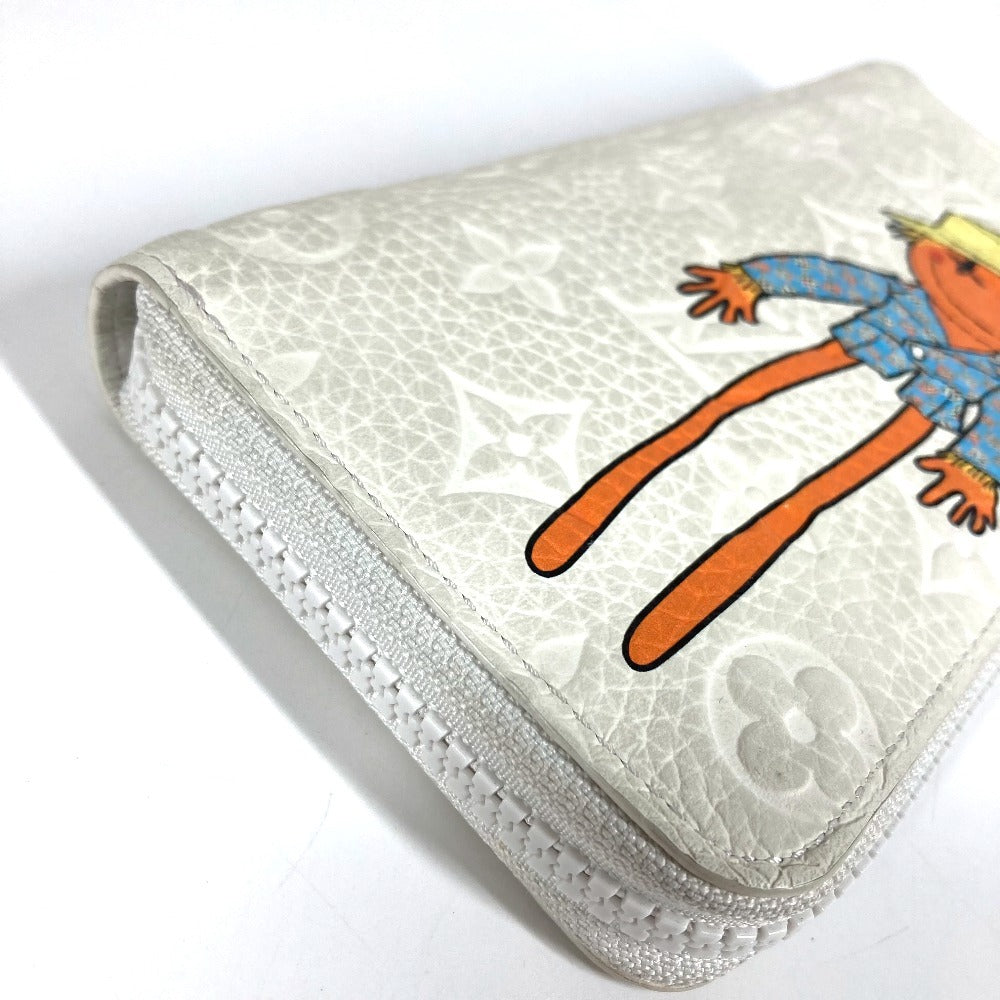 LOUIS VUITTON Long Wallet Purse M80337 Taurillon Clemence Maurice white LV friend Zippy Wallet Vertical