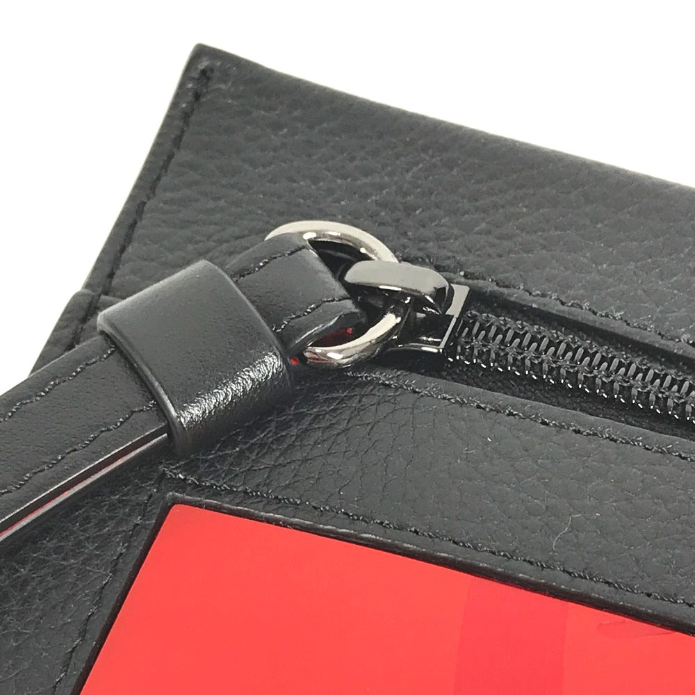 Christian Louboutin Clutch bag Rubber, Leather black By color Sole logo