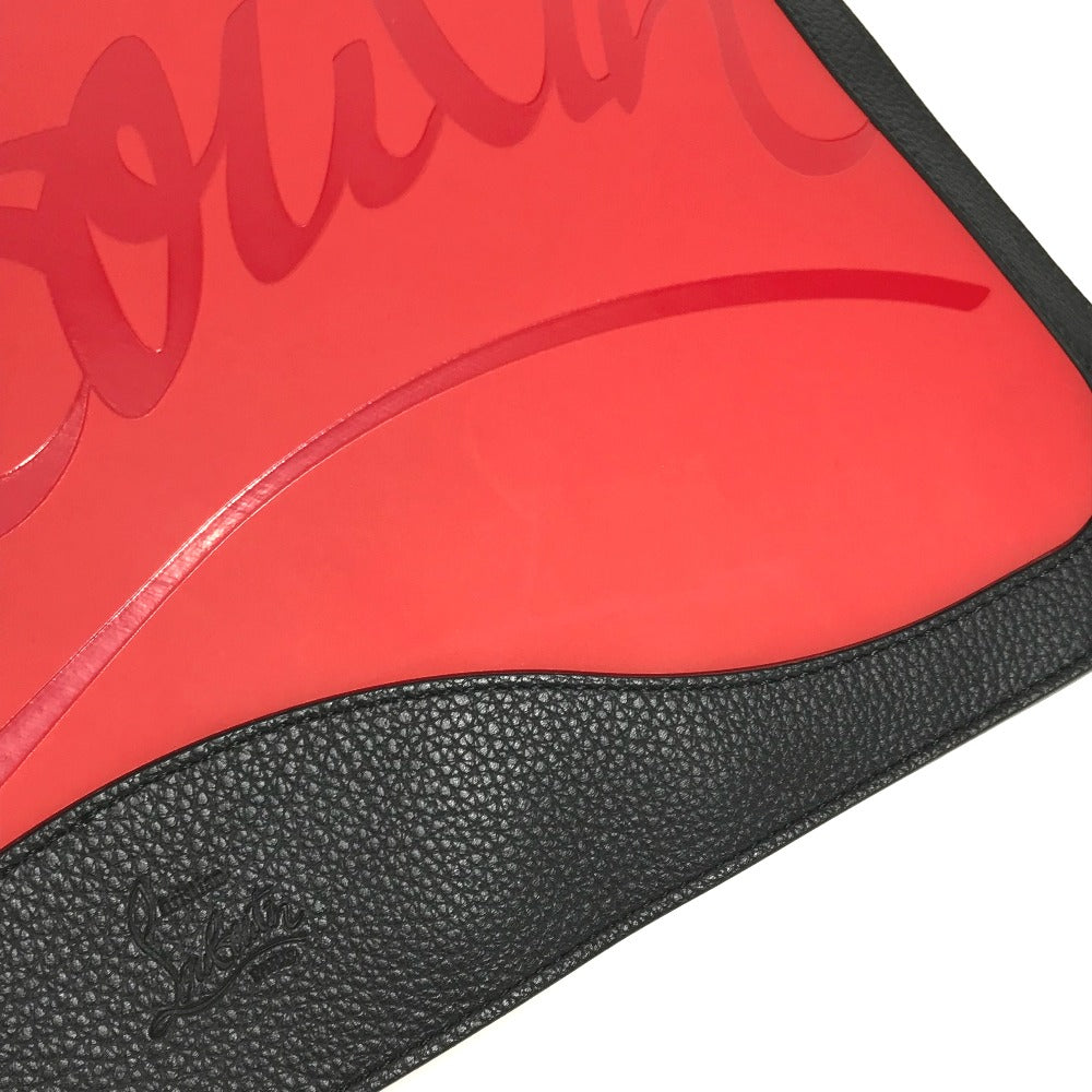 Christian Louboutin Clutch bag Rubber, Leather black By color Sole logo