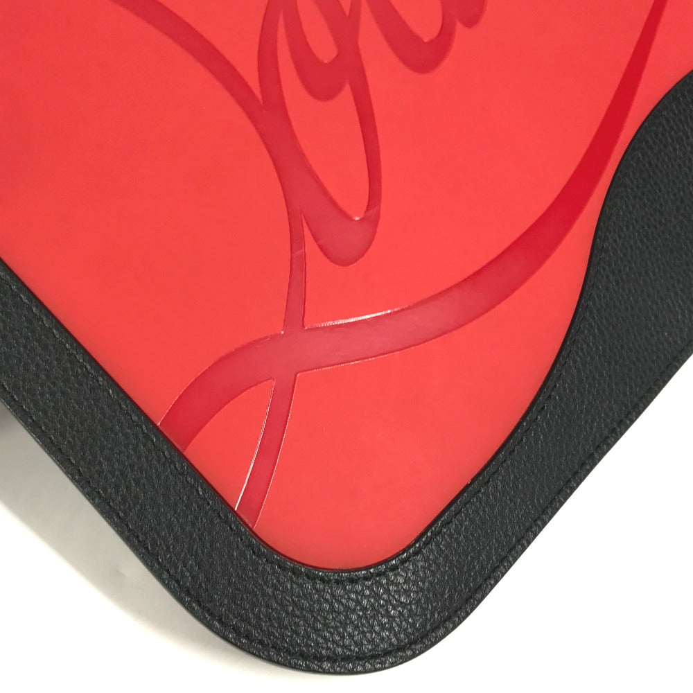 Christian Louboutin Clutch bag Rubber, Leather black By color Sole logo