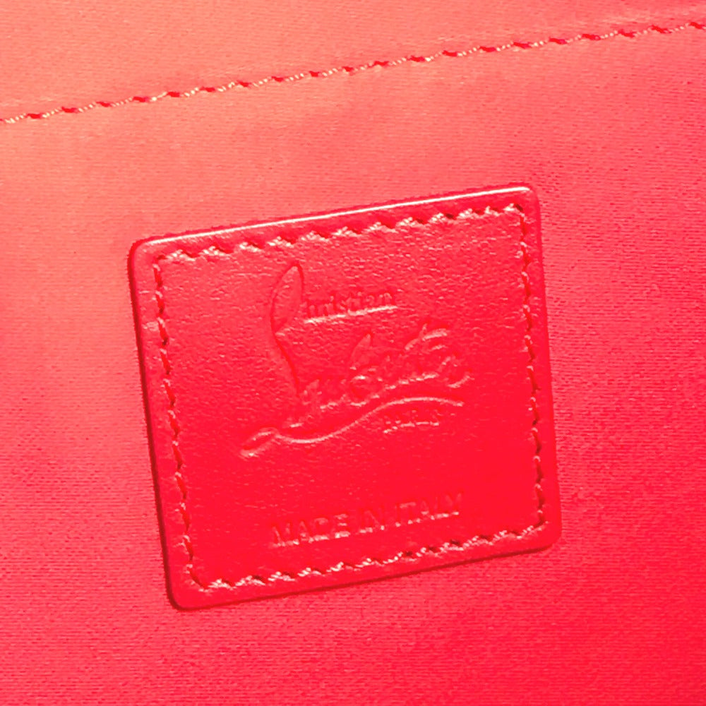 Christian Louboutin Clutch bag Rubber, Leather black By color Sole logo