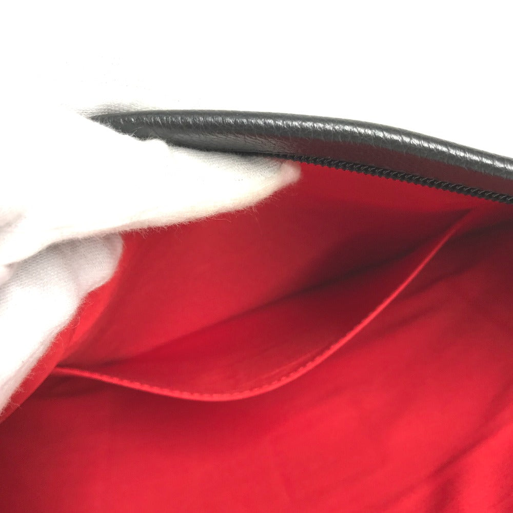 Christian Louboutin Clutch bag Rubber, Leather black By color Sole logo