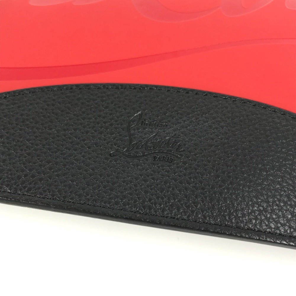 Christian Louboutin Clutch bag Rubber, Leather black By color Sole logo