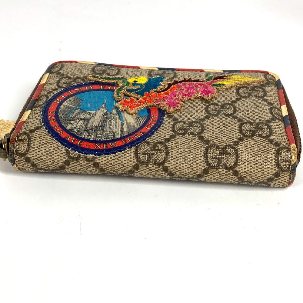GUCCI Coin case 473911 GG Supreme Canvas beige GG Supreme Courier Patch