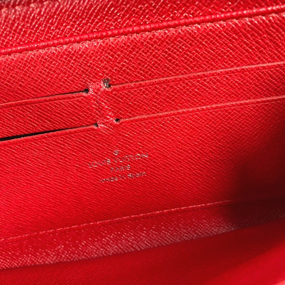 LOUIS VUITTON Long Wallet Purse M6007E Epi Leather Red Epi Zippy wallet