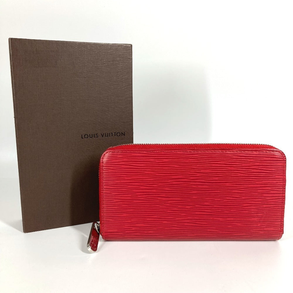 LOUIS VUITTON Long Wallet Purse M6007E Epi Leather Red Epi Zippy wallet
