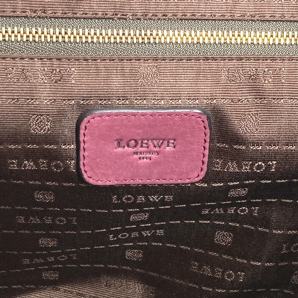 LOEWE Shoulder Bag Nubuck, Leather Bordeaux logo heritage