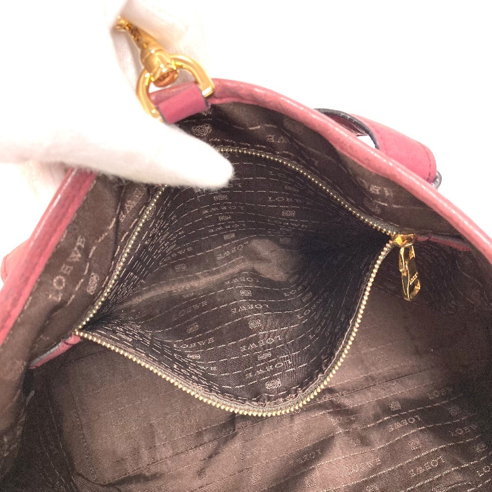 LOEWE Shoulder Bag Nubuck, Leather Bordeaux logo heritage