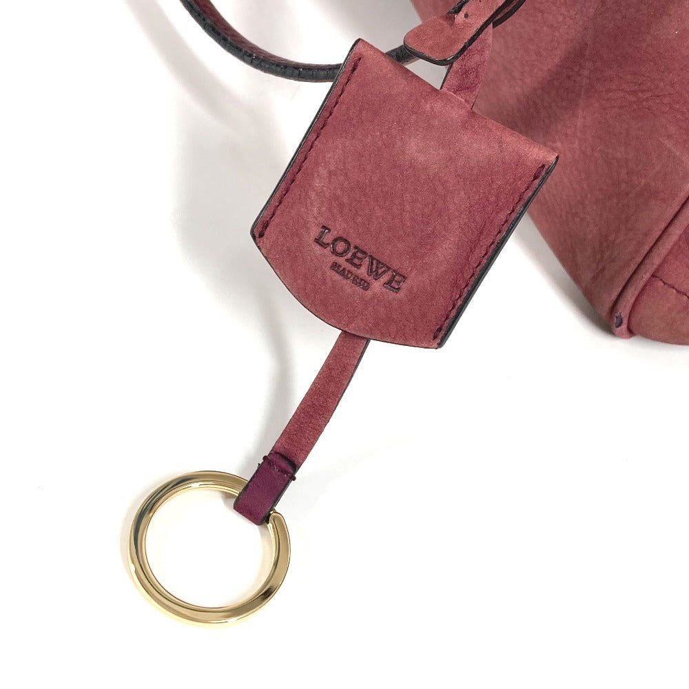 LOEWE Shoulder Bag Nubuck, Leather Bordeaux logo heritage