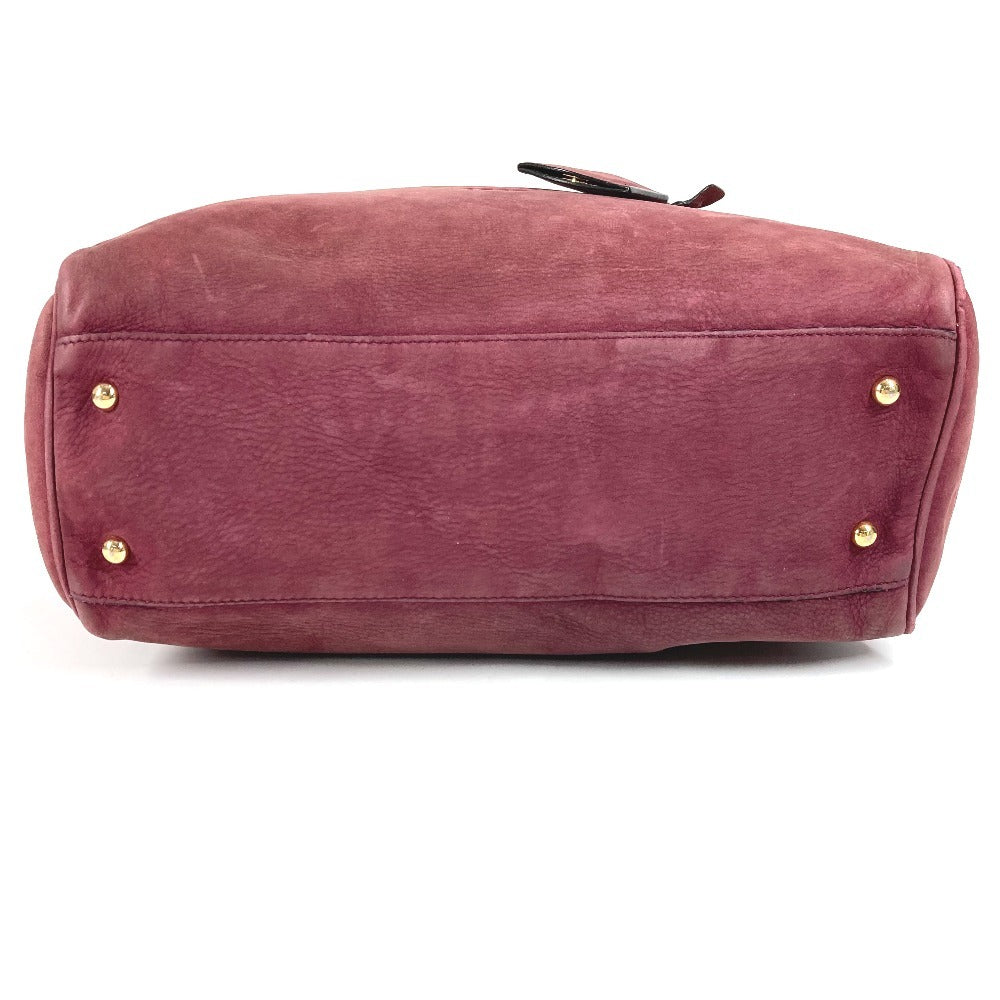LOEWE Shoulder Bag Nubuck, Leather Bordeaux logo heritage
