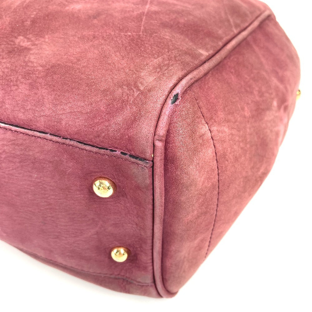LOEWE Shoulder Bag Nubuck, Leather Bordeaux logo heritage