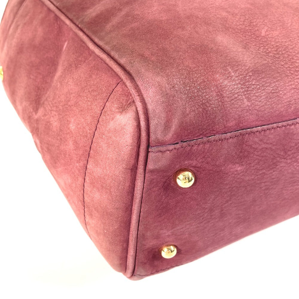 LOEWE Shoulder Bag Nubuck, Leather Bordeaux logo heritage