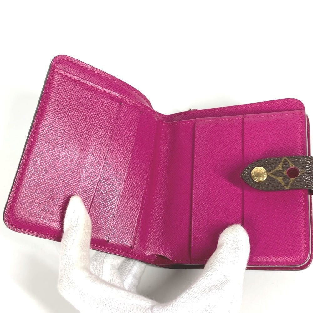 LOUIS VUITTON Folded wallet M95188 Monogram canvas pink Monogram Perfo Compact zip