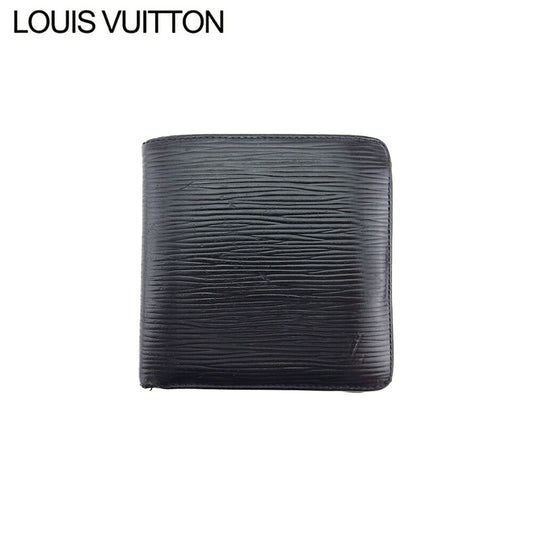 LOUIS VUITTON Bifold Wallet black Epi
