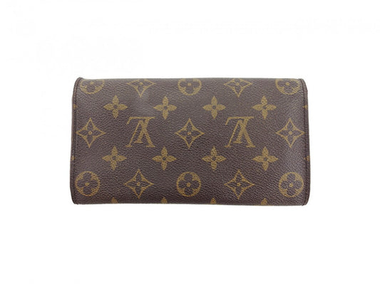 LOUIS VUITTON Long Wallet Purse Brown Pochette Porto Moné Credit