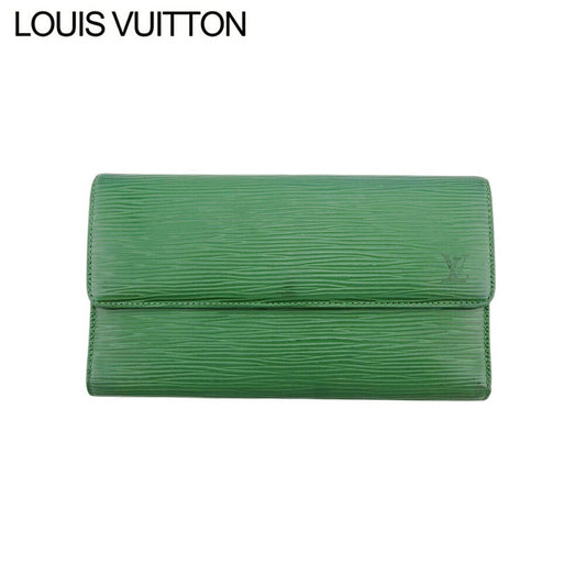 LOUIS VUITTON Long Wallet Purse M63384 Borneo Green Porte Tresor International