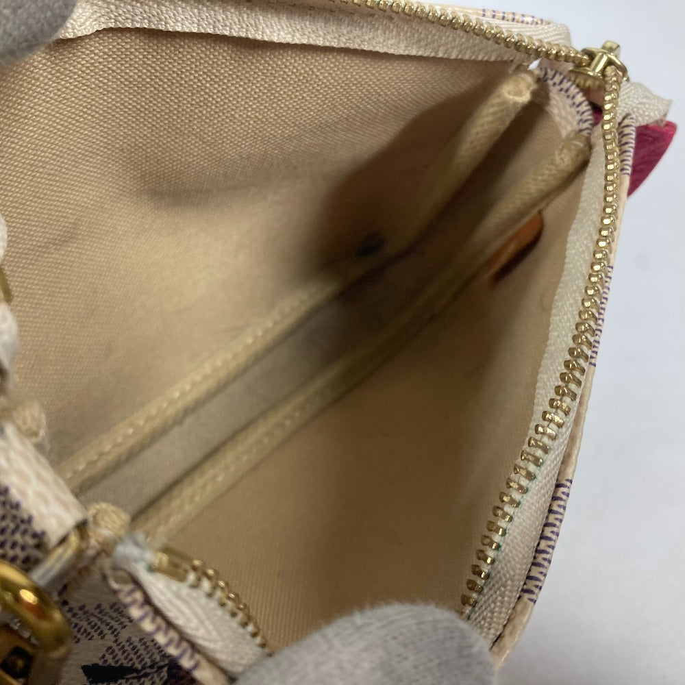 LOUIS VUITTON Shoulder Bag N62200 Damier Azur Canvas white Damier Azur Giraffe Mini Pochette Accessoires Women Used Authentic
