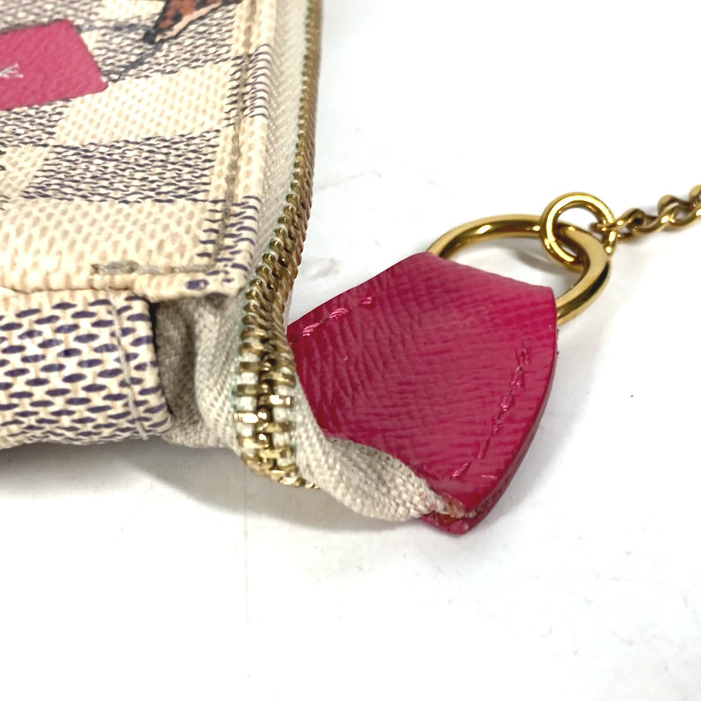 LOUIS VUITTON Shoulder Bag N62200 Damier Azur Canvas white Damier Azur Giraffe Mini Pochette Accessoires Women Used Authentic