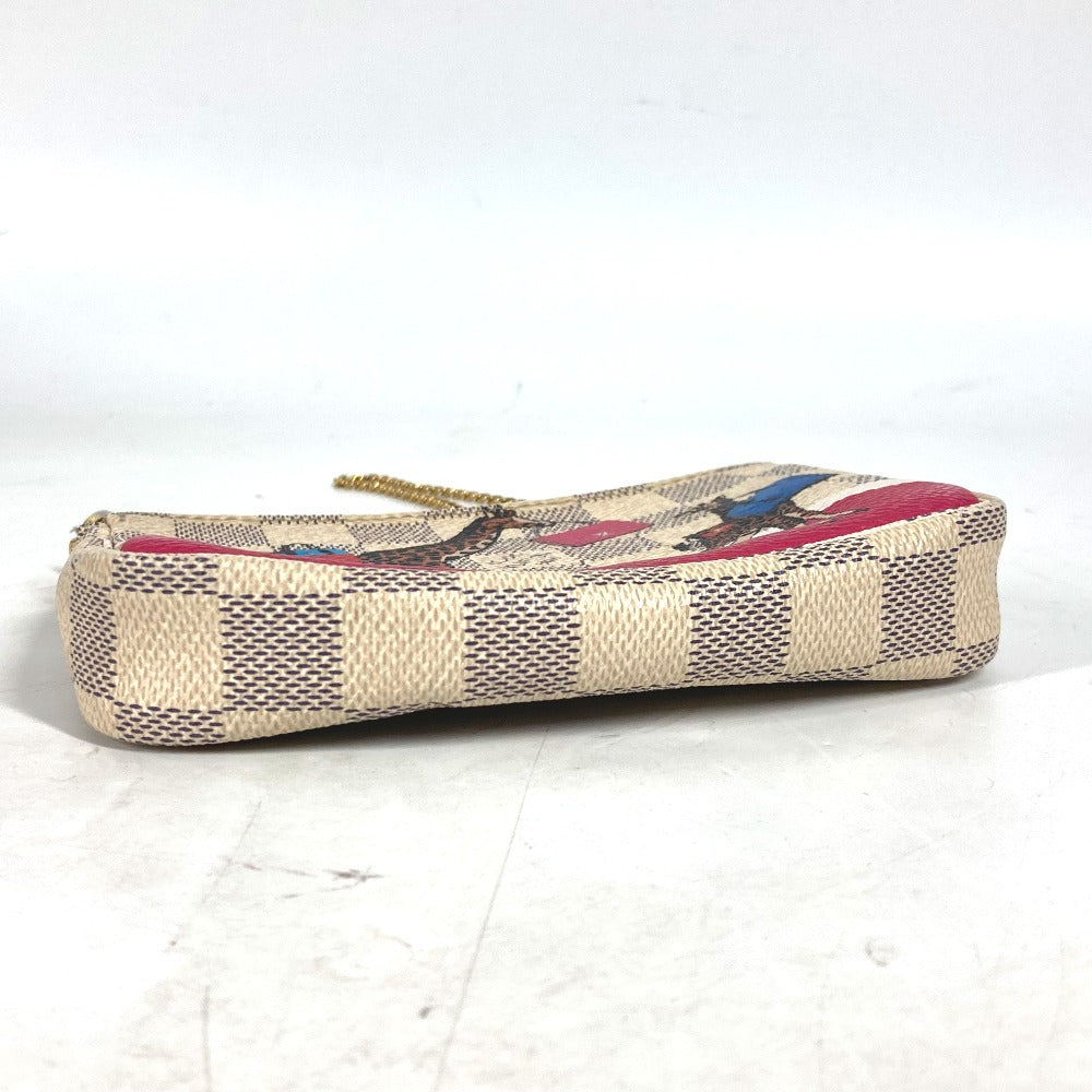 LOUIS VUITTON Shoulder Bag N62200 Damier Azur Canvas white Damier Azur Giraffe Mini Pochette Accessoires Women Used Authentic