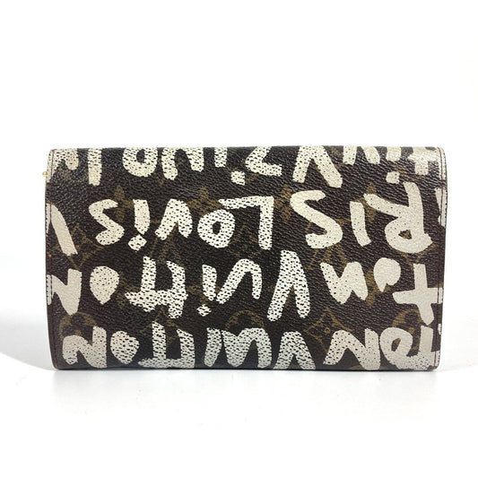 LOUIS VUITTON Long Wallet Purse M92189 MonogramGraffitiCanvas white Old monogram graffiti Pochette Porto Moncredi unisex(Unisex) Used Authentic