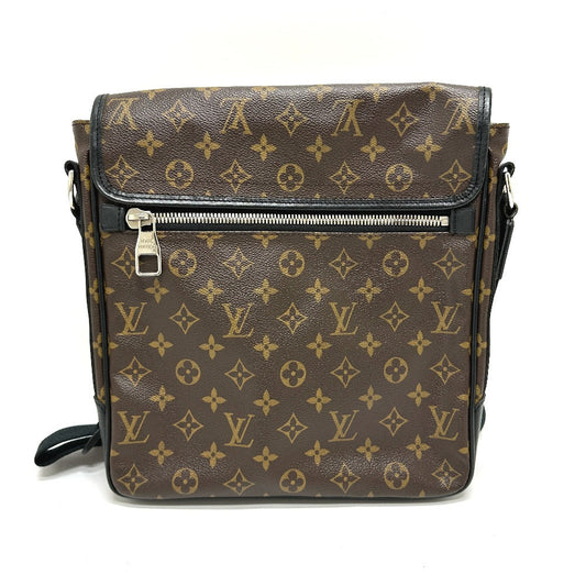 LOUIS VUITTON Shoulder Bag M56715 Monogram macacer canvas Brown Monogram macacer Bus MM mens Used Authentic