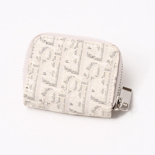 Dior Coin case 24-BO-1119 Jacquard light beige mens Used Authentic