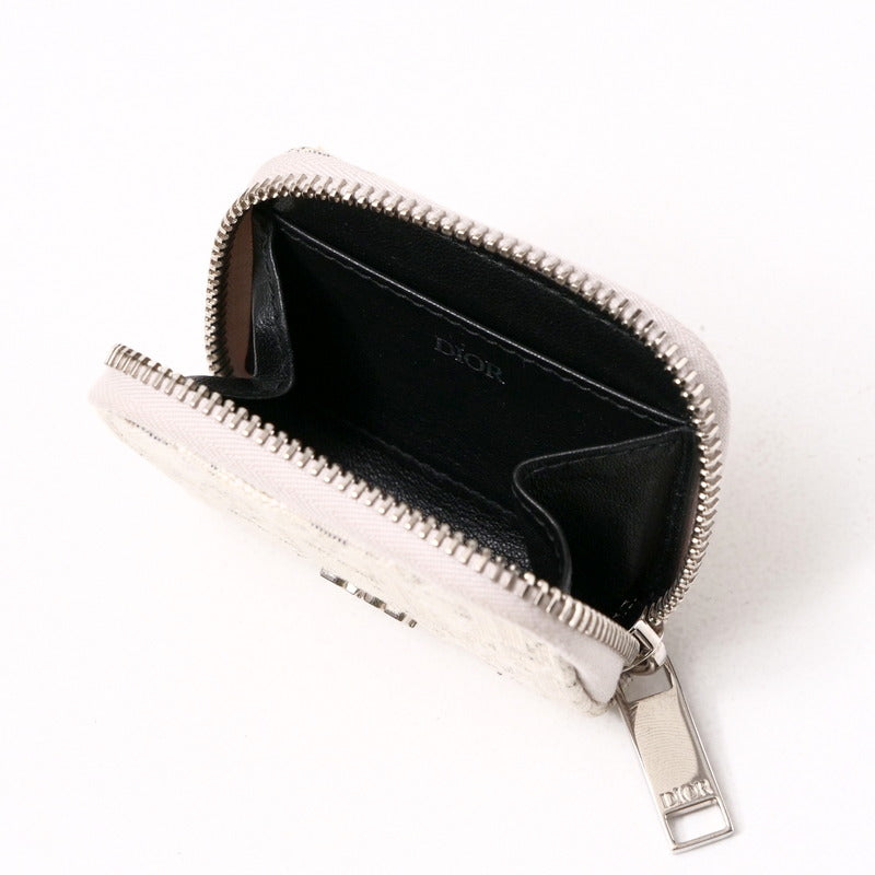 Dior Coin case 24-BO-1119 Jacquard light beige mens Used Authentic
