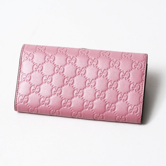 GUCCI Long Wallet Purse 369663・534563 leather pink