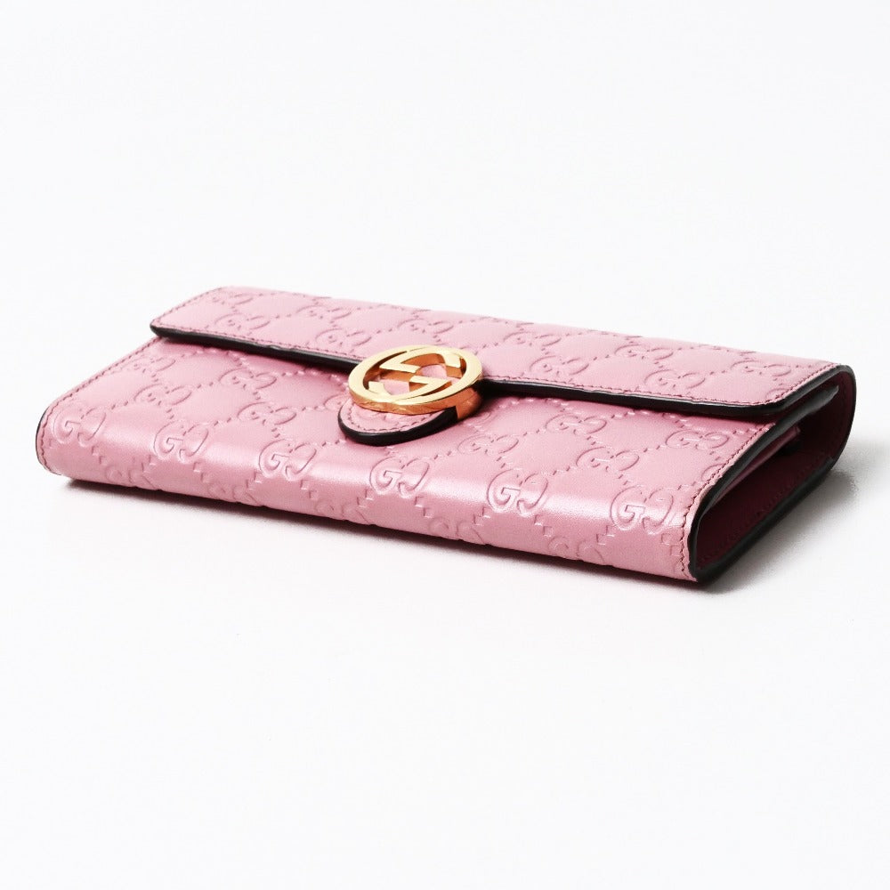 GUCCI Long Wallet Purse 369663・534563 leather pink