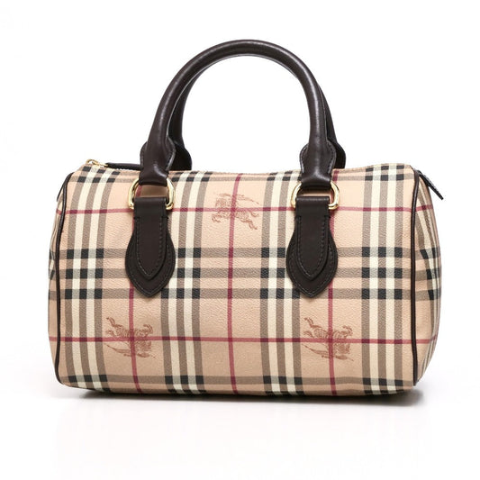 BURBERRY Handbag 3460094 PVC beige black white red Women Used Authentic